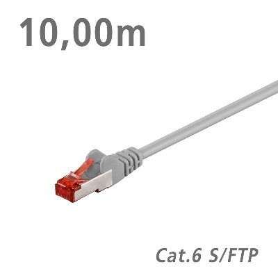93651 CABLE Patch Cat.6 S/FTP (PiMF) Grey 10.0m