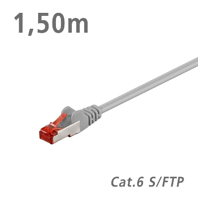 95567 CABLE Patch Cat.6 S/FTP (PiMF) Grey 1.50m