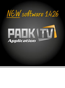 UPDATE FOR EDISION RECEIVERS WITH PAOK TV APPLICATION