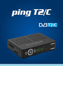 EDISION PING T2/C. The brand new EDISION receiver for Digital Terrestrial and Cable signal, Full High Definition DVB-T2/C H265 HEVC 10 Bit , plus much more ...