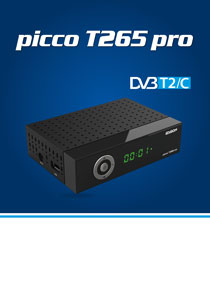 PICCO T265 pro. A new EDISION receiver for Digital Terrestrial and Cable signal, Full High Definition DVB-T2/C H265 HEVC 10Bit