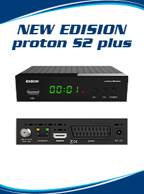 PROTON S2 plus. Der neue EDISION SAT receiver mit 2-in-1 Fernbedienung, LAN-Anschluss und USB WiFi-Unterstützung!