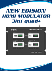 NEUER 4-KANAL EDISION MODULATOR – HDMI MODULATOR 3in1 quad+